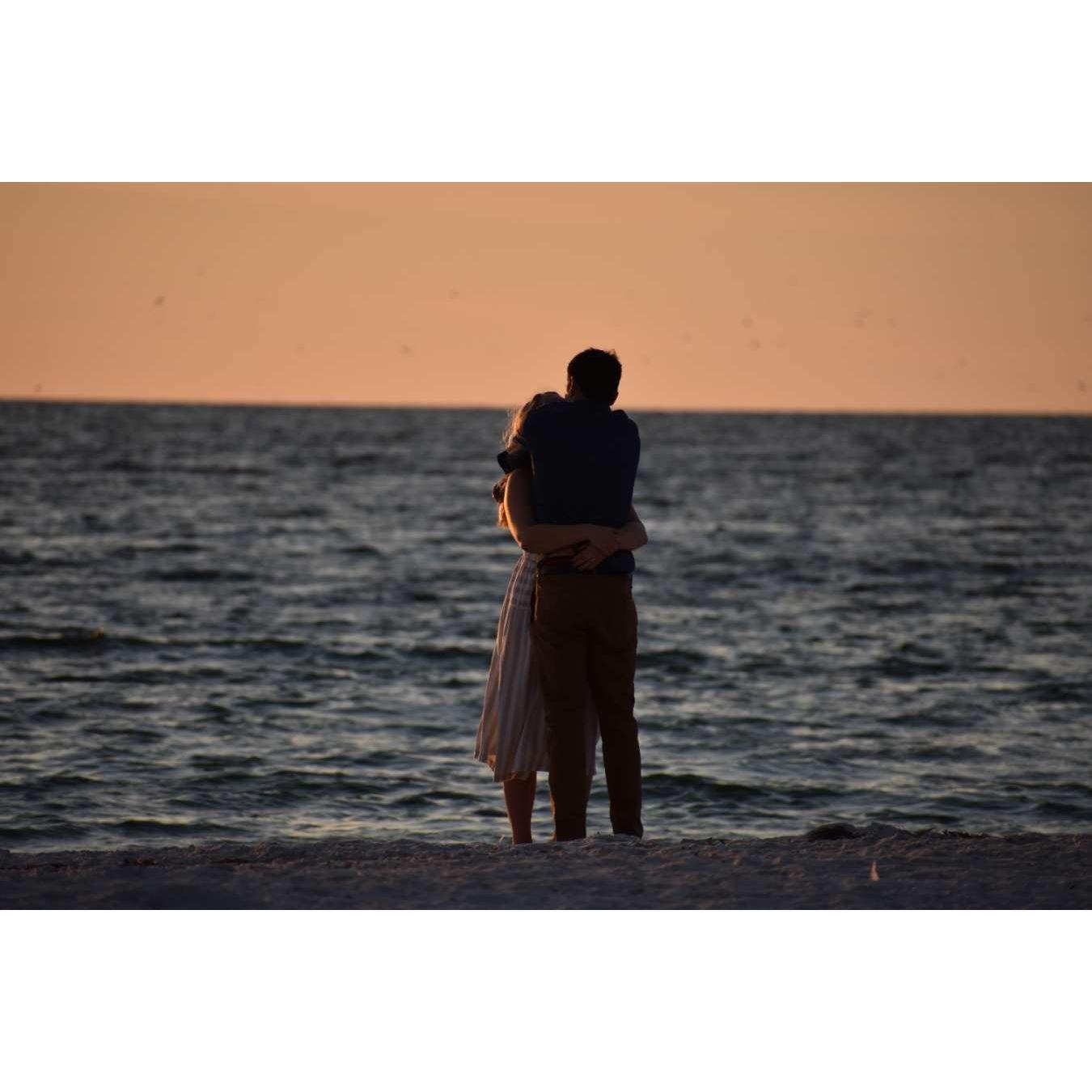 Right after Jacob proposed on the beach, picture captured by our amazing sister in law Hannah!