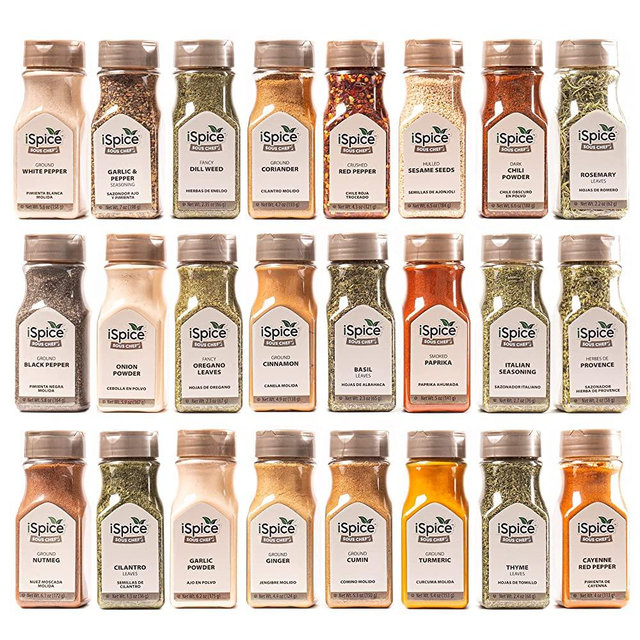 iSpice Spices and Seasonings Sets Starter Kitchen Spices Set for Cooking - Spices Variety Pack Herb, Spice & Seasoning Gifts Home Basic Spice Set | 24 Pack Starter Spice Gift Set | Fiona…