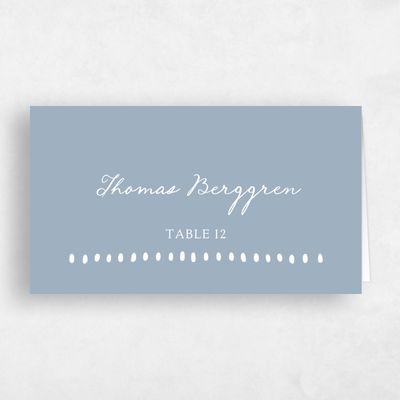 Powder Blue Wedding Place Card - Jemima