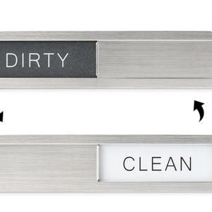 KitchenTour Dishwasher Magnet Clean Dirty Sign, Premium Stainless Steel Clean Dirty Magnet for Dishwasher Funny, Strong Magnet Non-Scratch Dishwasher Sign Kitchen Decor and Accessories