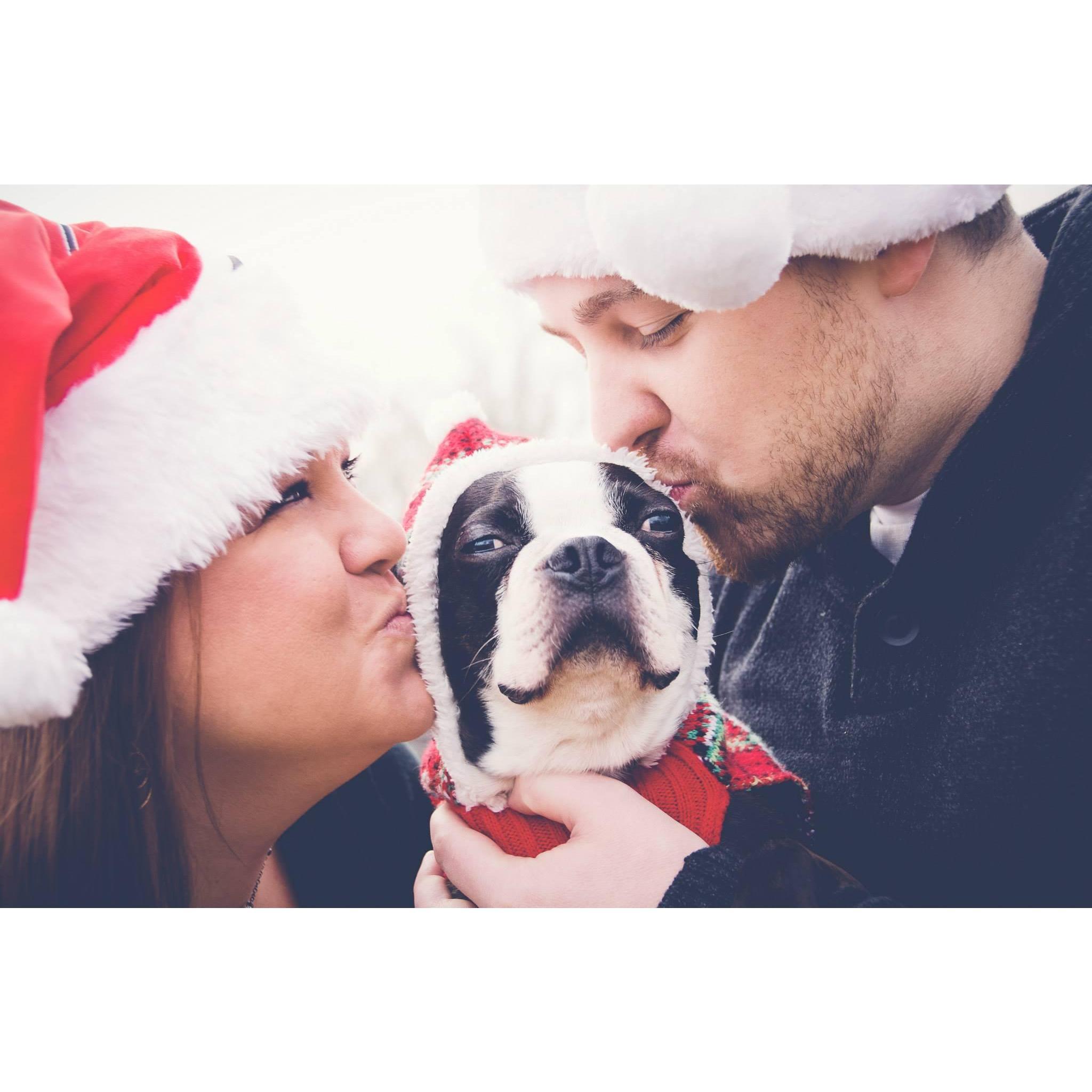 The first official family Annual Christmas photo session.  Little did he know it would get worse, lol.