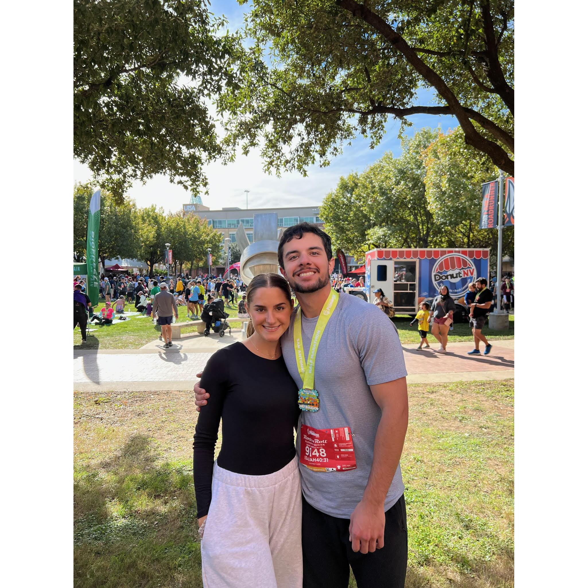 Chase ran the Rock N' Roll half marathon!