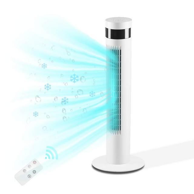 Antarctic Star 36-Inch Tower Fan Oscillating Fan Quiet Cooling Remote Control Powerful Standing 3 Speeds Wind Modes Bladeless Floor Fans Portable Fan Timer Bedroom White