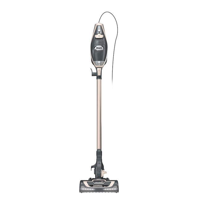 Shark Rocket Pro DLX | Corded Stick Vacuum | Removable Hand Vacuum, Advanced Swivel Steering, XL Dust Cup Capacity | Crevice Tool, Upholstery Tool & Anti-Allergen Dust Brush | Gold | HV371GD