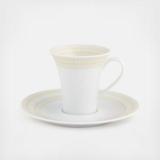Ivory Coffee Cup & Saucer, Set of 4