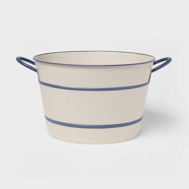 4.3gal Metal Beverage Tub Cream - Threshold™