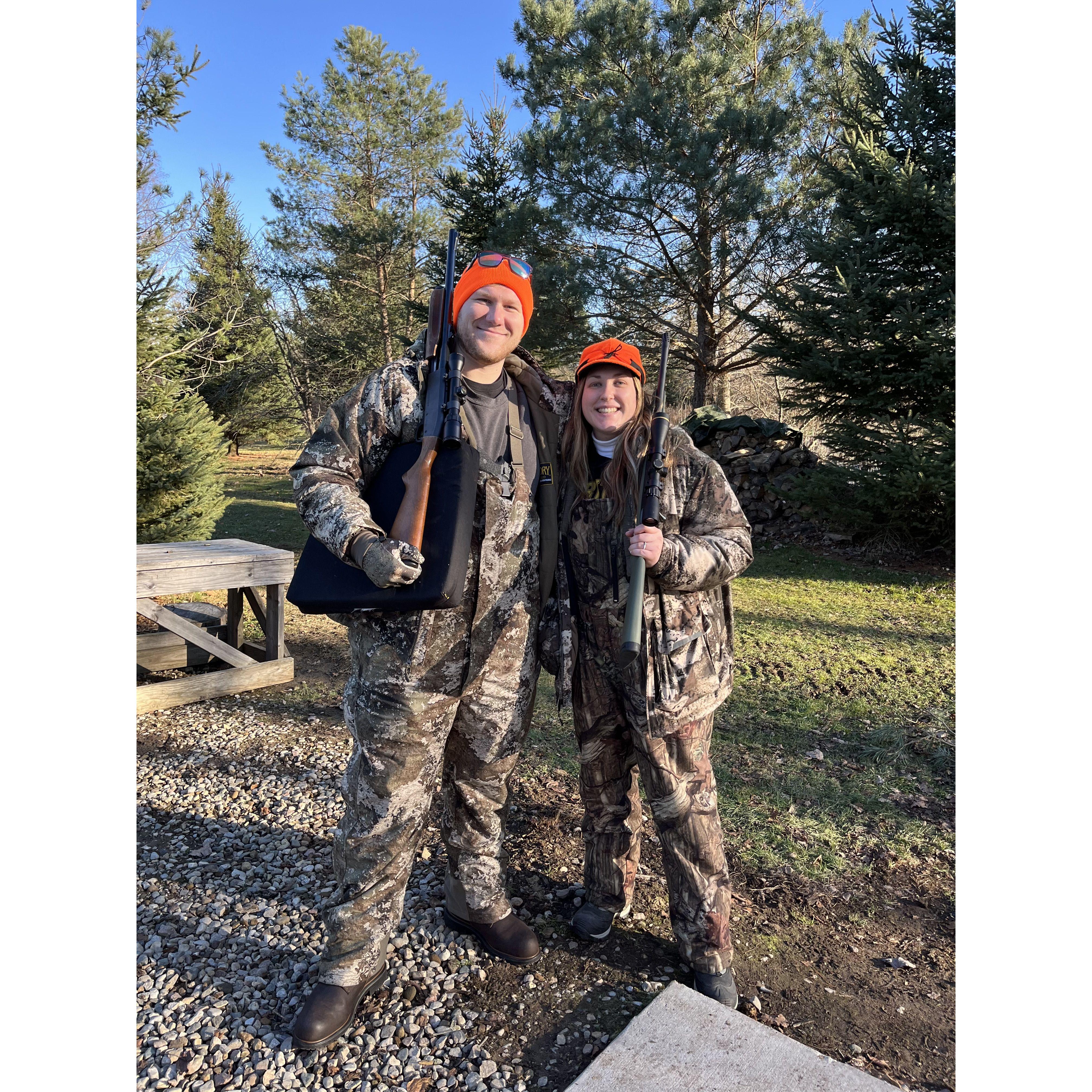 His first time hunting with my dad and I