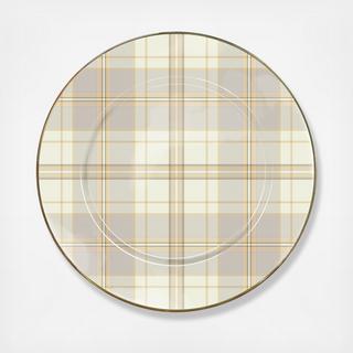 Tartan Latte Stainless Steel Salad Plate