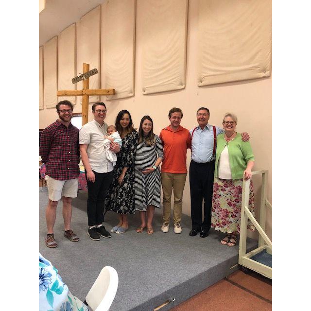 Olivia's Uncle, Aunt, and cousins!
Starting to the far left:
Paul, Mathew, he is holding his son Shiloh, his wife Brenda, Zoey who is married to Joe and they have a sweet boy now!