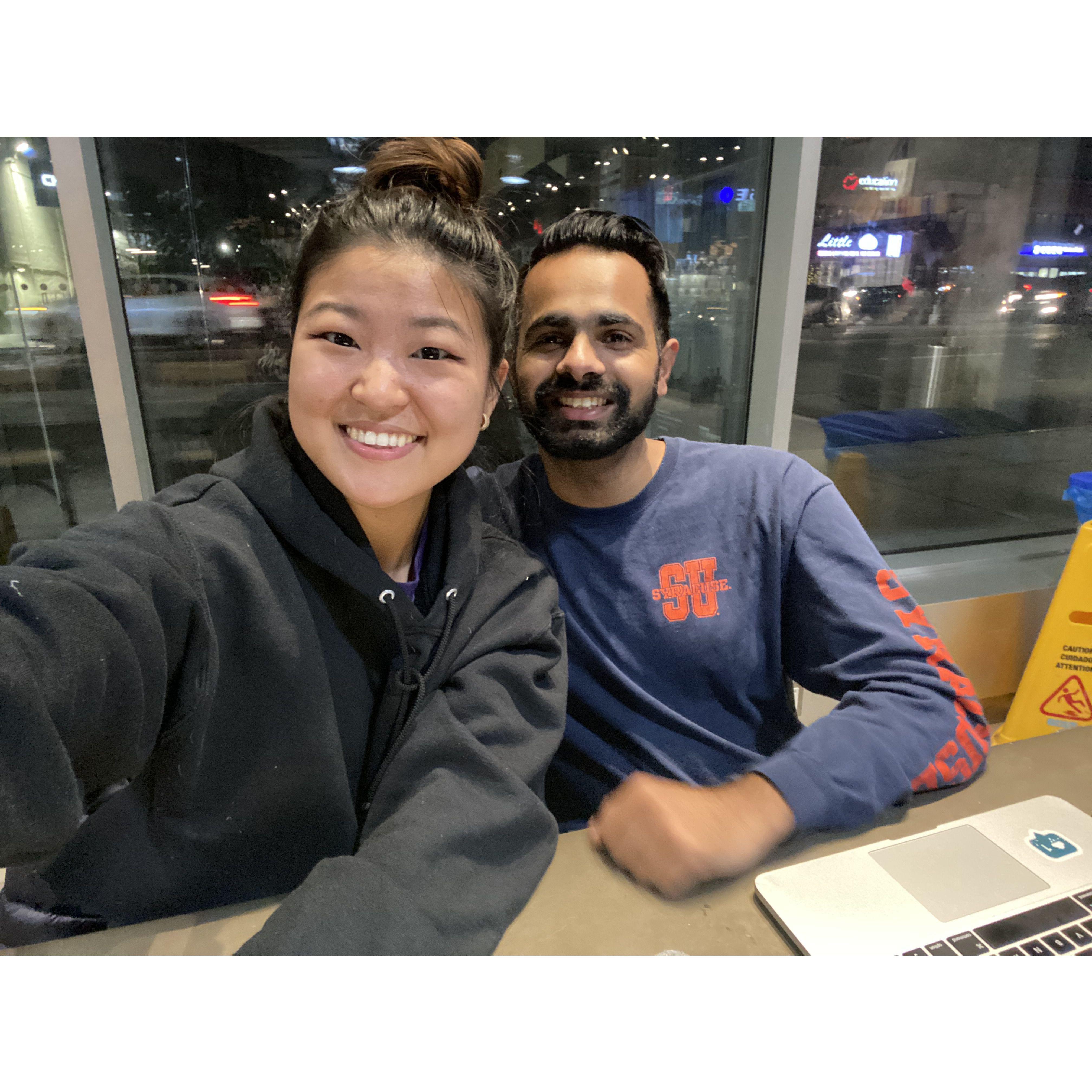 Our first night of wedding planning!