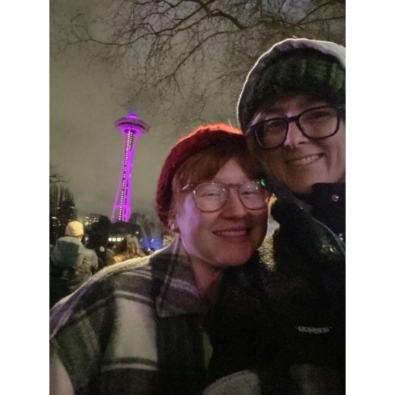 New Year's Eve in Seattle Center, 2023.