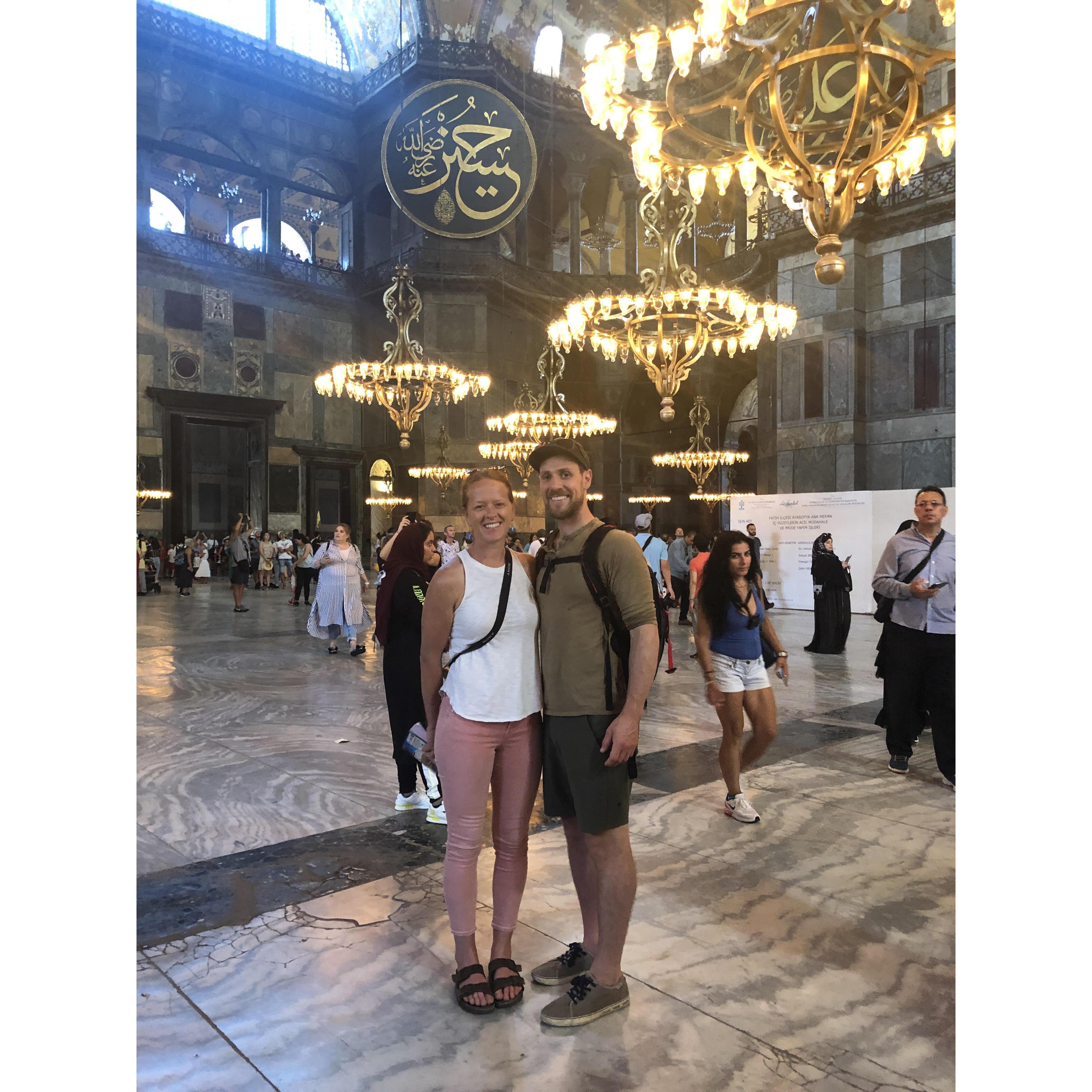 At the Hagia Sofia in Istanbul