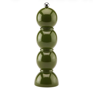 Khaki Bobbin Lacquer Salt or Pepper Mill