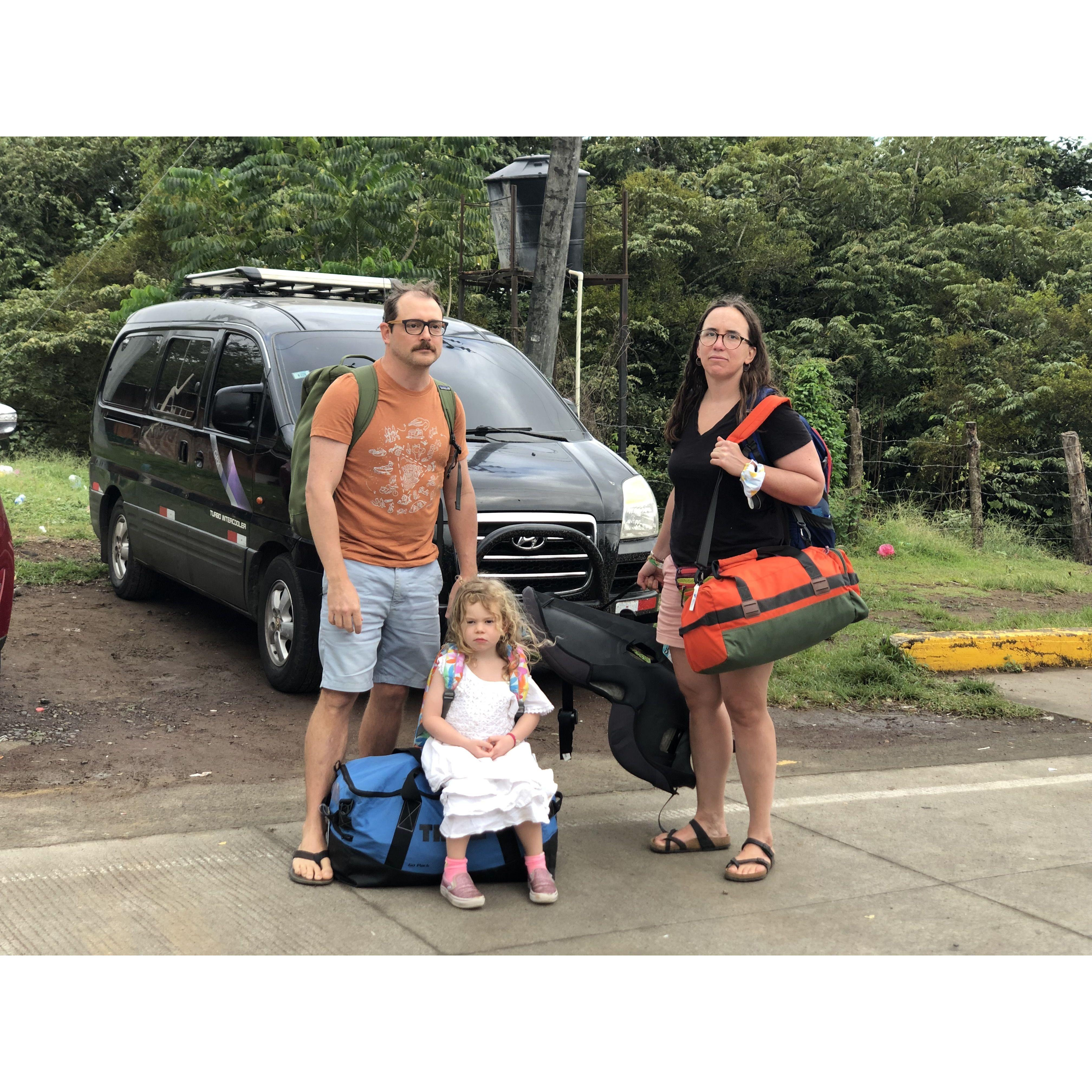 International border crossing on foot into Nicaragua 2021