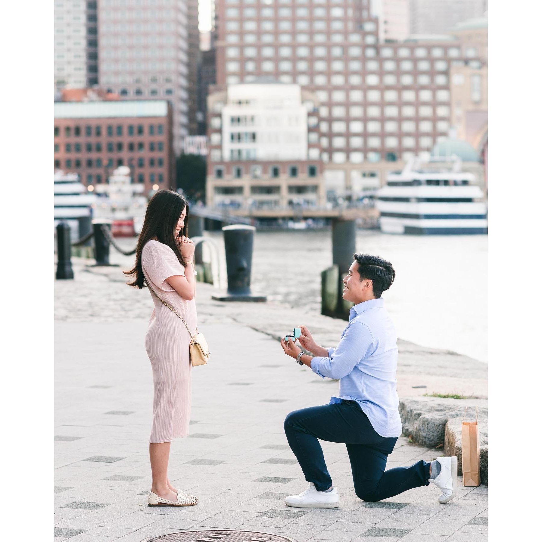 Sung proposed to Charis in Boston on September 2, 2023