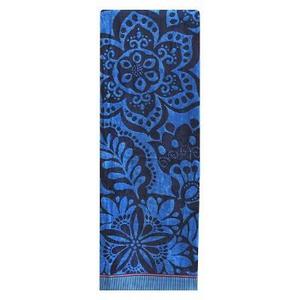 XL Floral Beach Towel Athens Blue