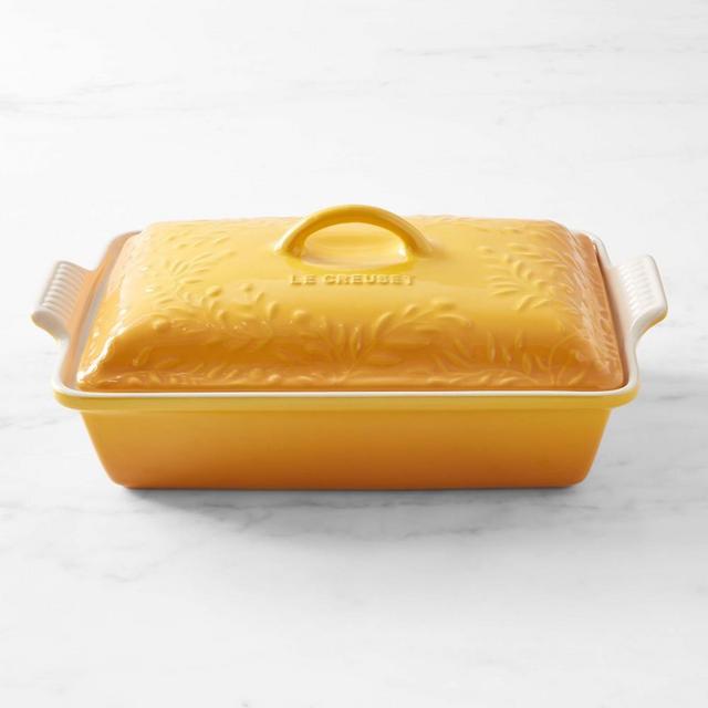 Le Creuset Olive Branch Collection Heritage Stoneware Rectangular Covered Casserole