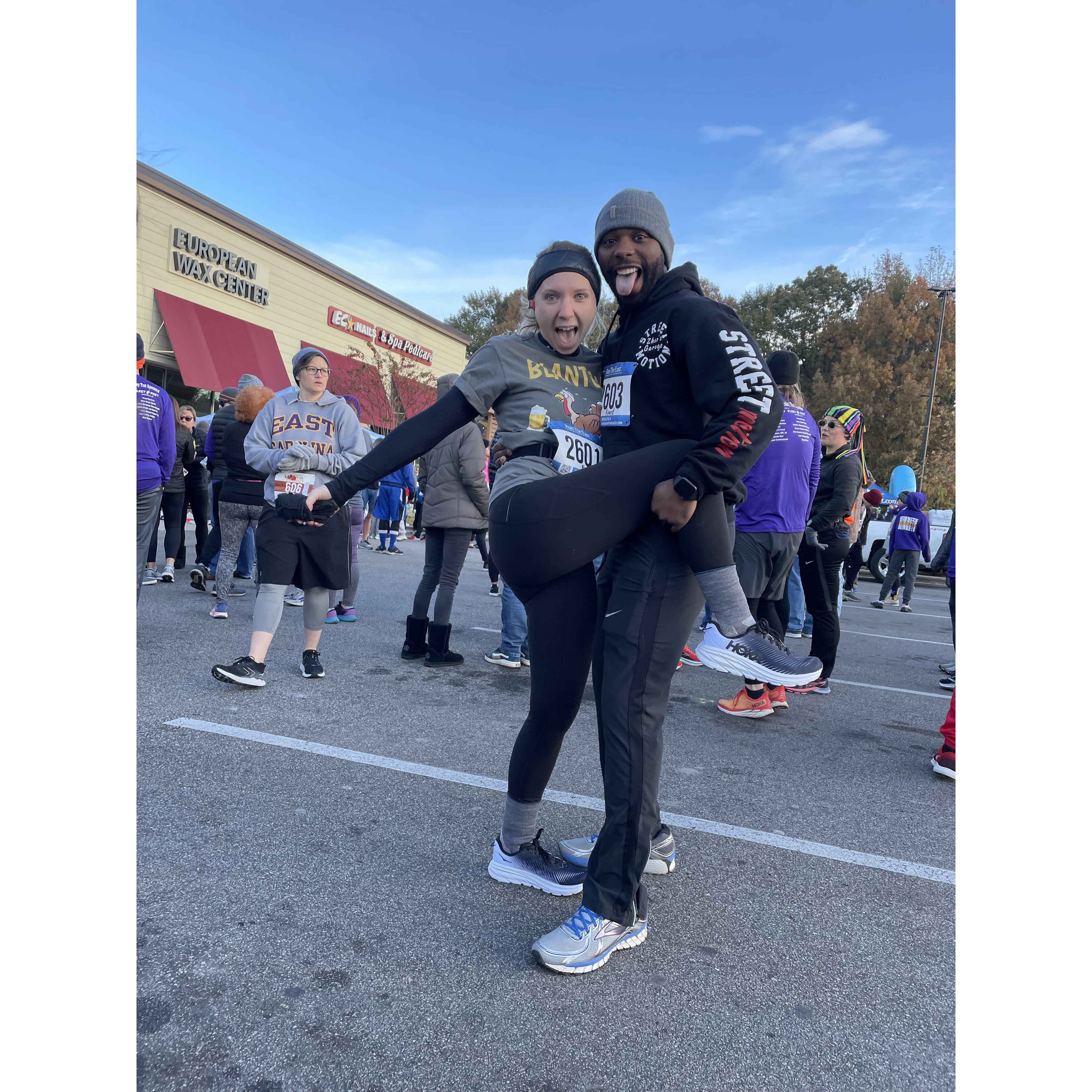 The people who run 5ks on Thanksgiving. (She made me do it....)