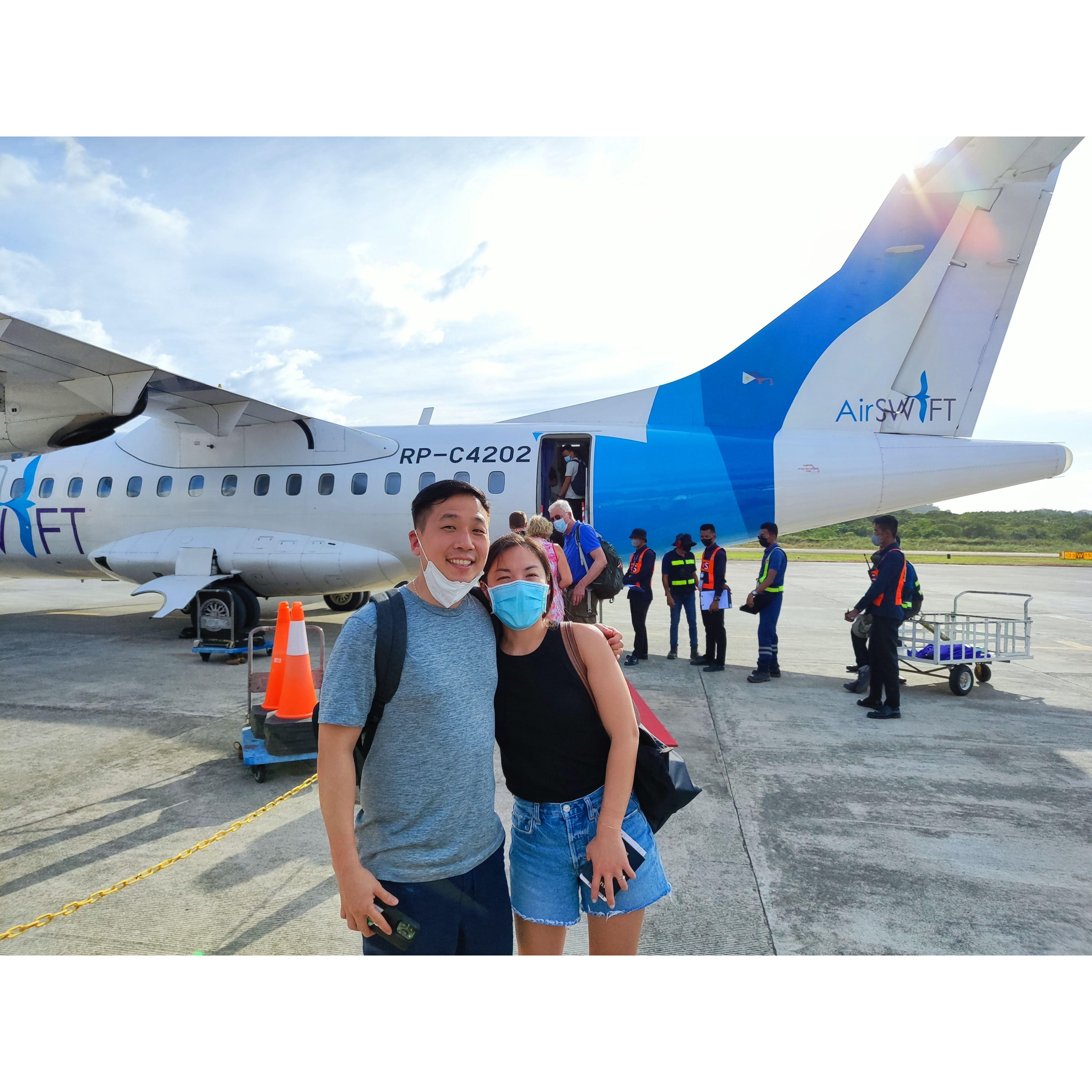 Travelling to Palawan.