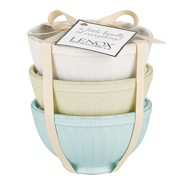 Lenox 858038 French Perle Groove Assorted Mini 3Pc Bowls