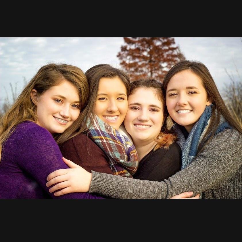 Haley and her family (left: cousin Abby; Middle: cousin Emily; Right: sister Hannah)