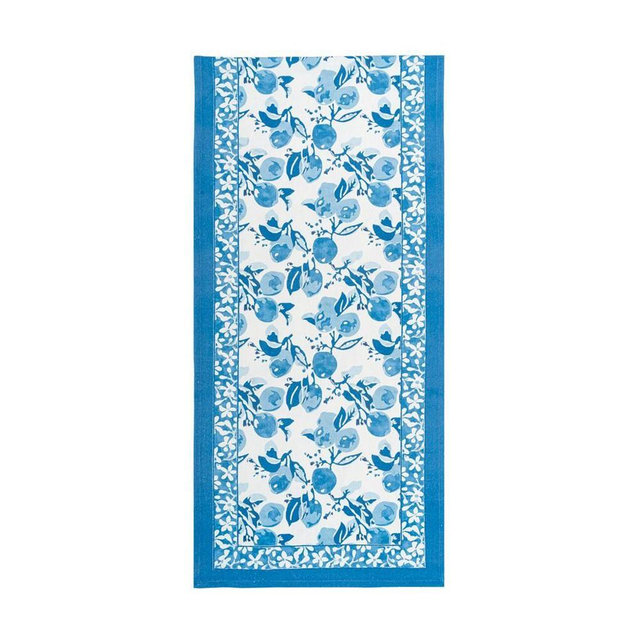 Couleur Nature Citron Runner, 16" x 90", Blue