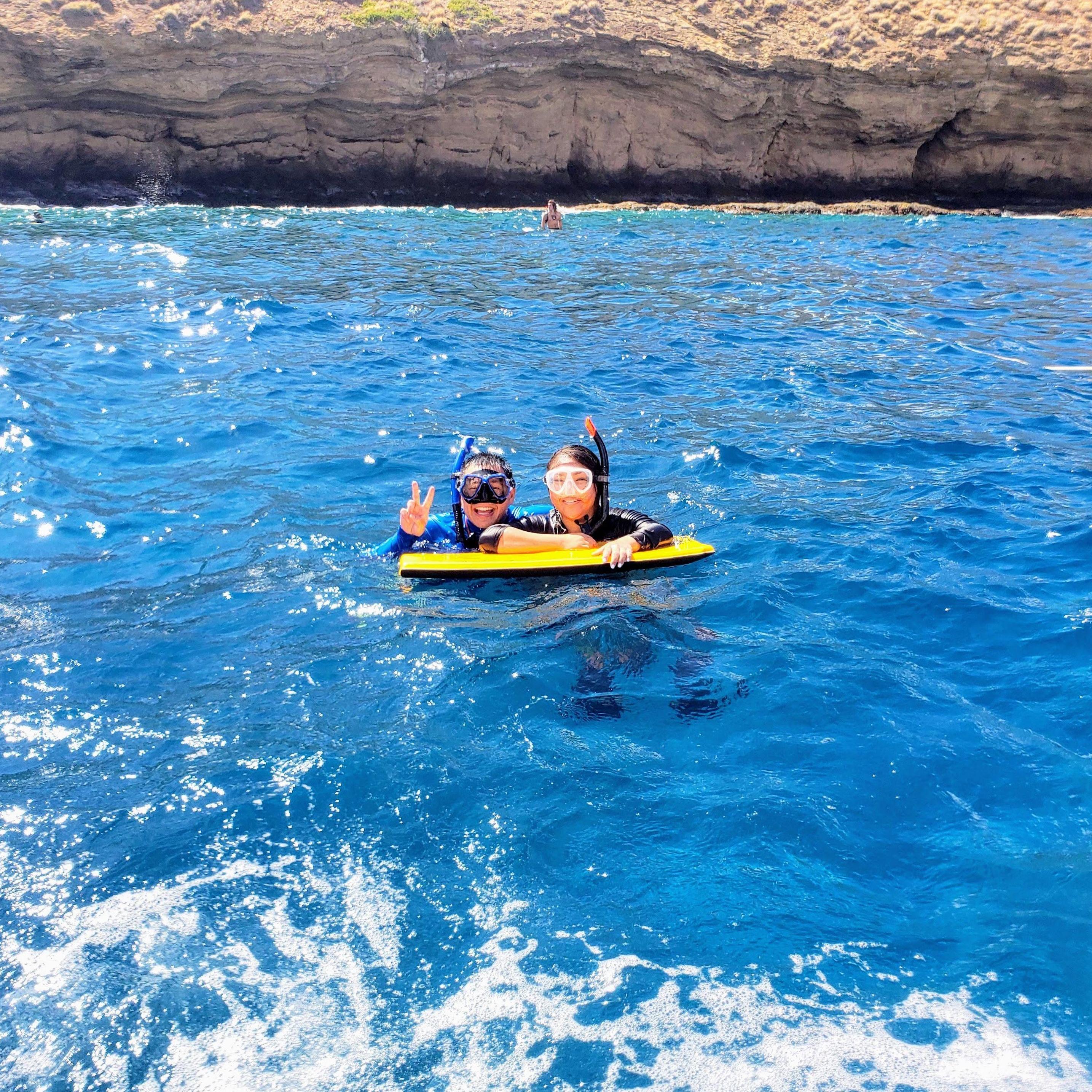 Snorkeling at Molokini Crater in Maui.