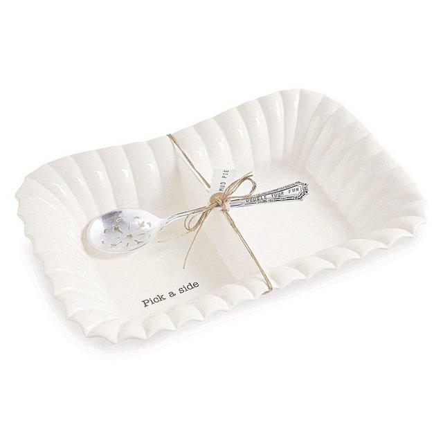 Mud Pie Circa Divided Side Dish with Spoon