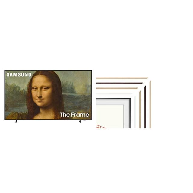 SAMSUNG 65-Inch Class QLED The Frame Series - Quantum HDR Smart TV 65-inch The Frame Customizable Bezel Modern White (VG-SCFA65WTBZA, 2021 Model)