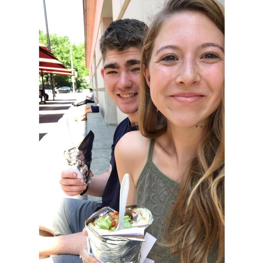 Eating from an NYC food truck - Summer 2018