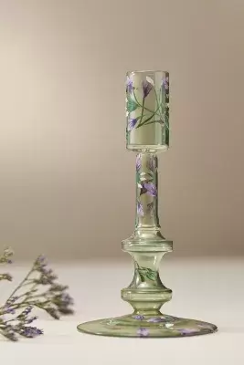 Floral Taper Candle Holder