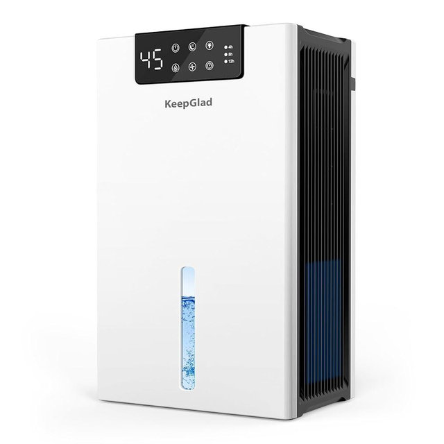 Dehumidifier, Dehumidifiers for Home(1000sq.ft), 98 OZ Water Tank, Dehumidifier Washable Air Filter, Dehumidifiers for Basement Bedroom Bathroom, Auto Shut Off, Timer Setting, 7 Colors Light, White