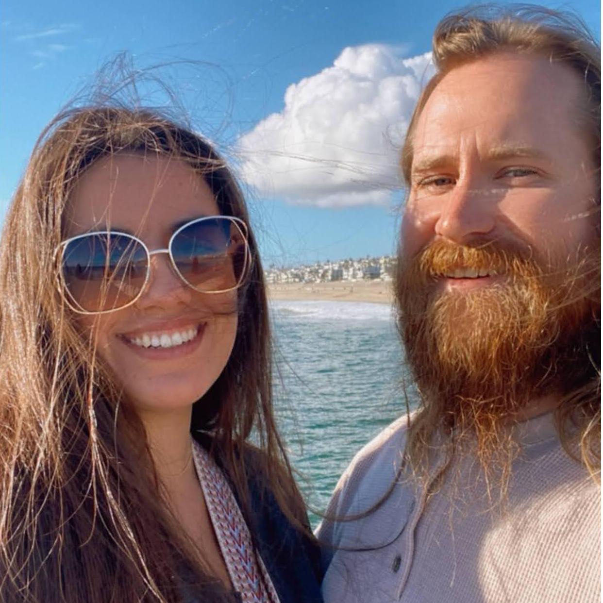 First time Jazmine went to visit Matt at Redondo Beach pier