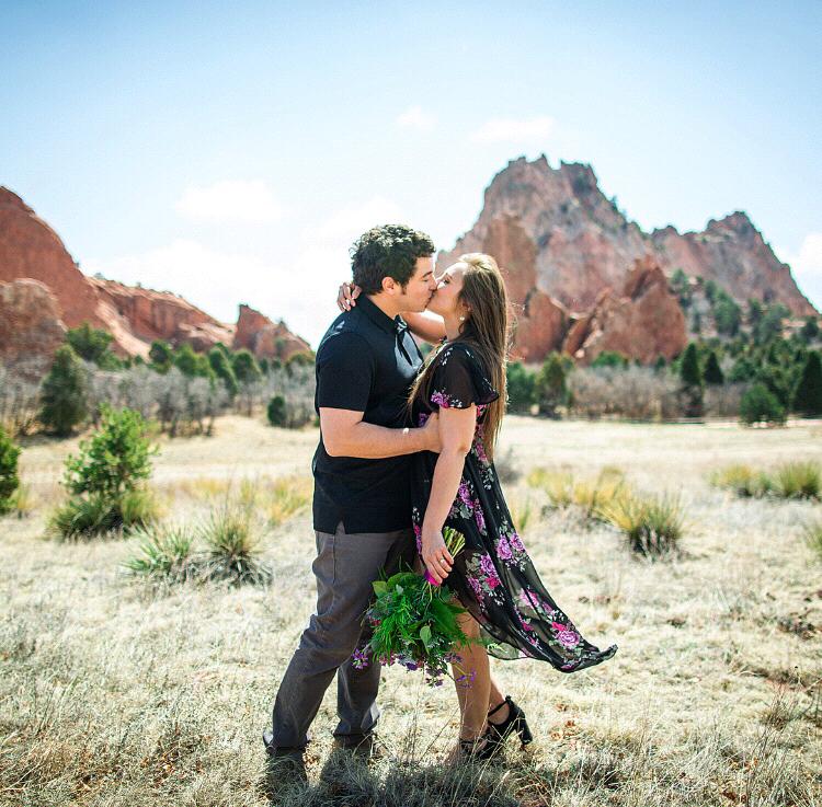 Engagement photo: Spring 2018, Garden of the Gods Park, Colorado