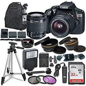 Canon EOS Rebel T6 DSLR Camera Bundle with Canon EF-S 18-55mm f/3.5-5.6 IS II Lens + 2pc SanDisk 32GB Memory Cards + Accessory Kit