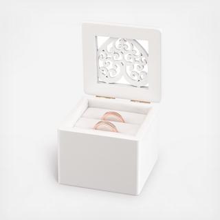 Small Filigree Ring Box with Heart
