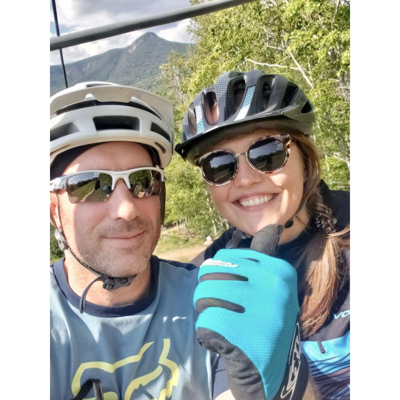 First and last time Gosha went mountain biking with Nick.
