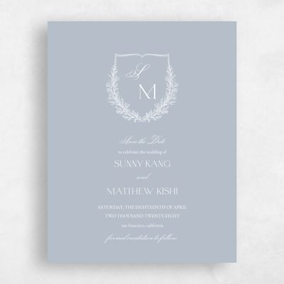 Grey Wedding Save the Date - Oakdale Portrait