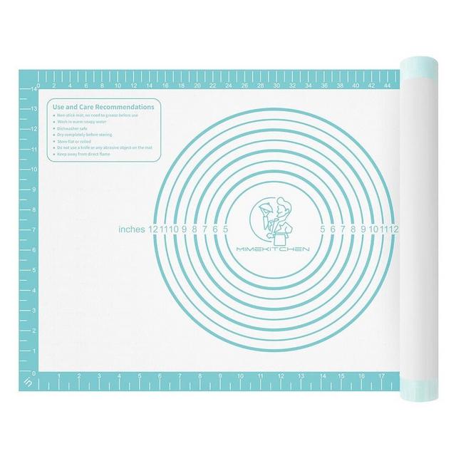 Non Stick Pastry Mat Dough Mat for Rolling Silicone Baking Mats, Kitchen Cookie Pie Bread Macaron Baking Mat Nonslip Fondant Crust Mat Counter Mat Oven Mat -26 X16 Inch