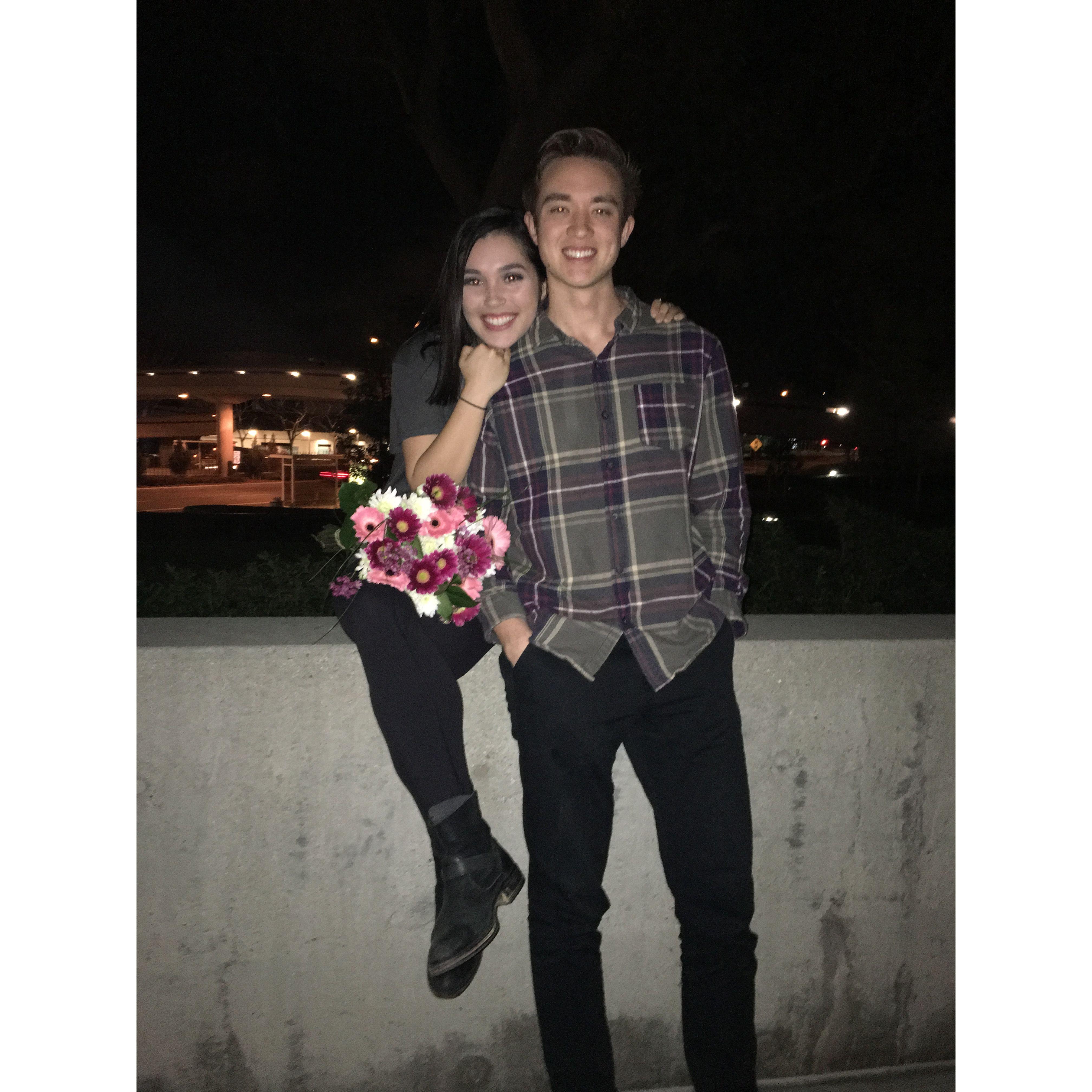 After one of Aine's many dance performances... always sitting front row of course.