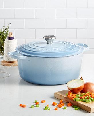 Signature Enameled Cast Iron 7.25 Qt. Round French Oven - Coastal Blue