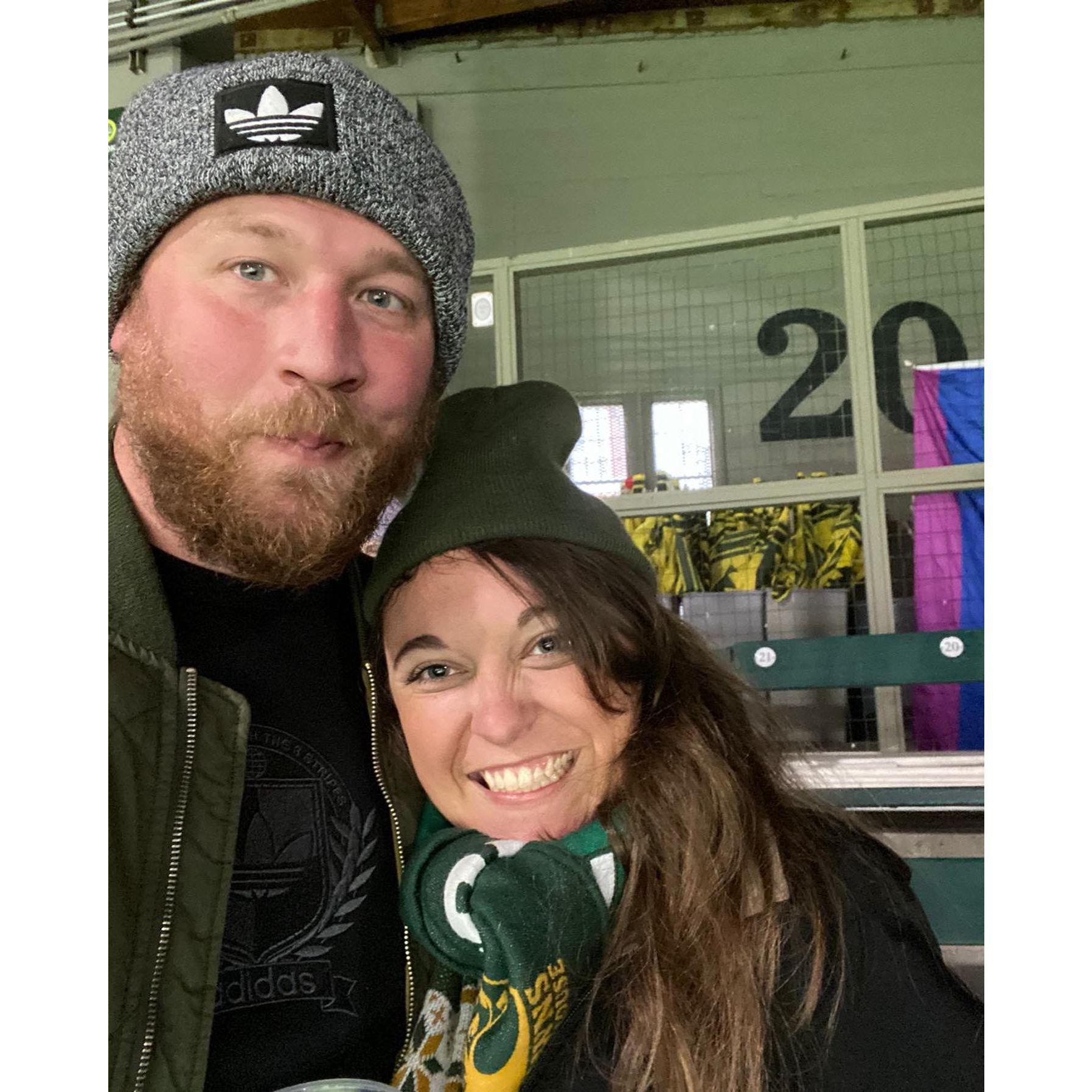 Our first football (soccer) match together :)