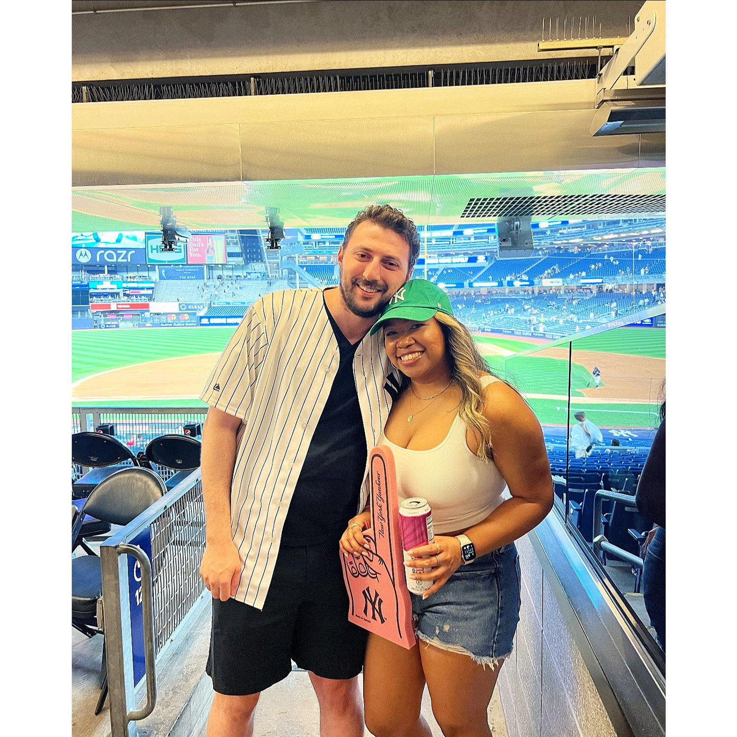 First baseball game together @ Yankee Stadium in NYC