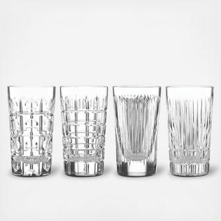 New Vintage Assorted Highball Glass, Set of 4