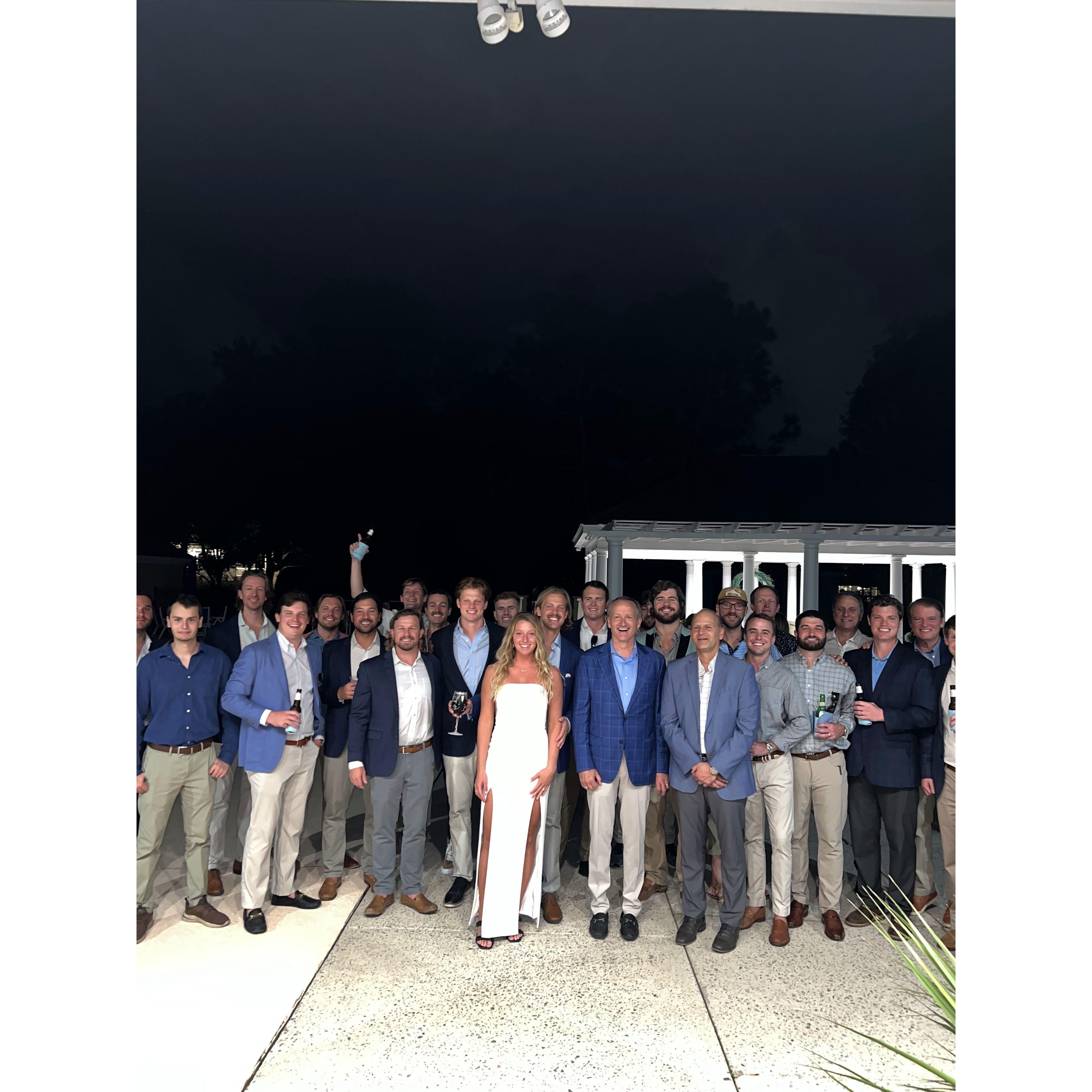First time wearing a white dress with both of our families and friends together!