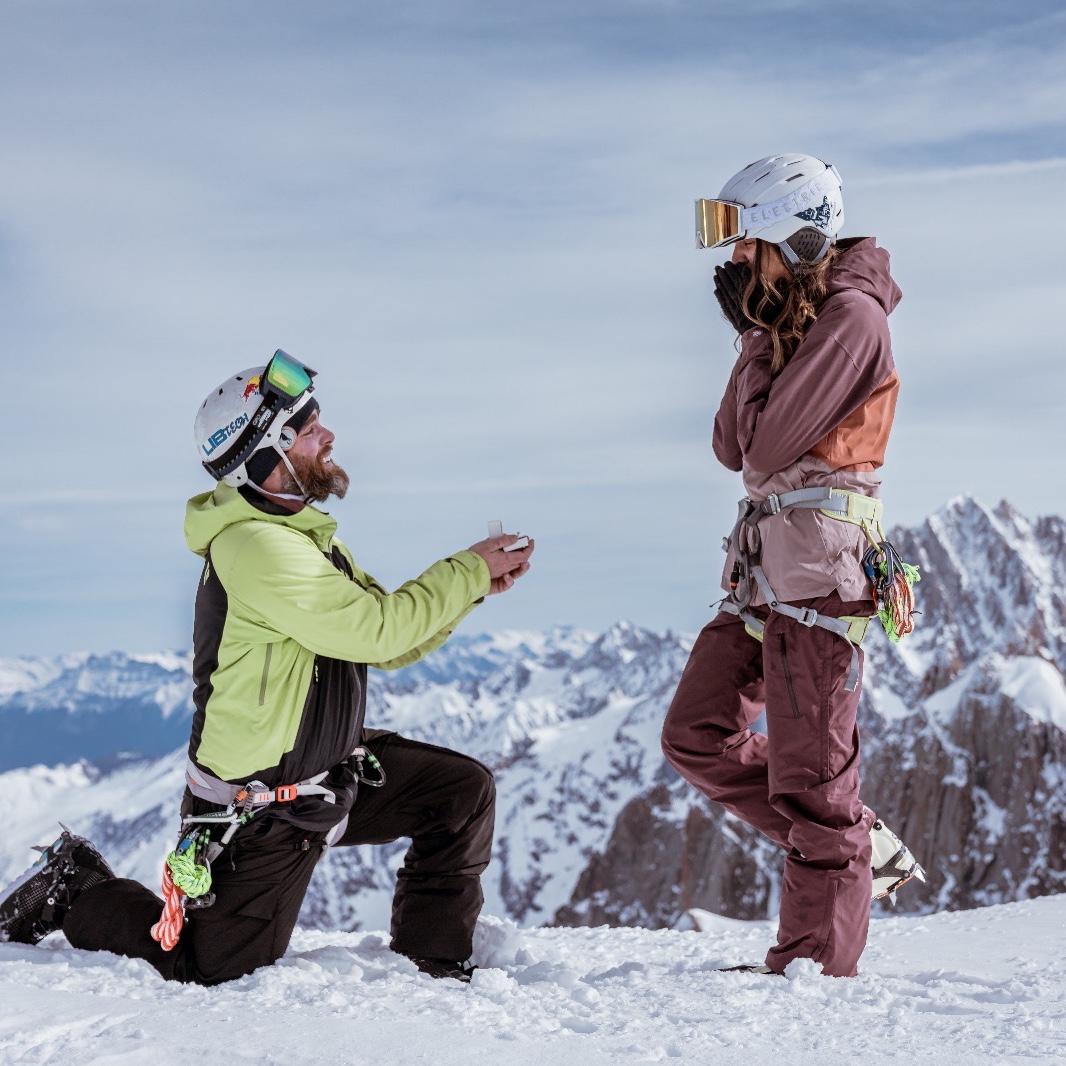 Tyler's epic proposal on Mount Blanc in Chamonix, France