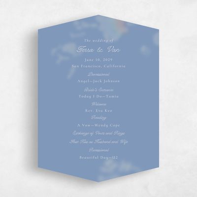 Blue Diamond Wedding Program - Ola