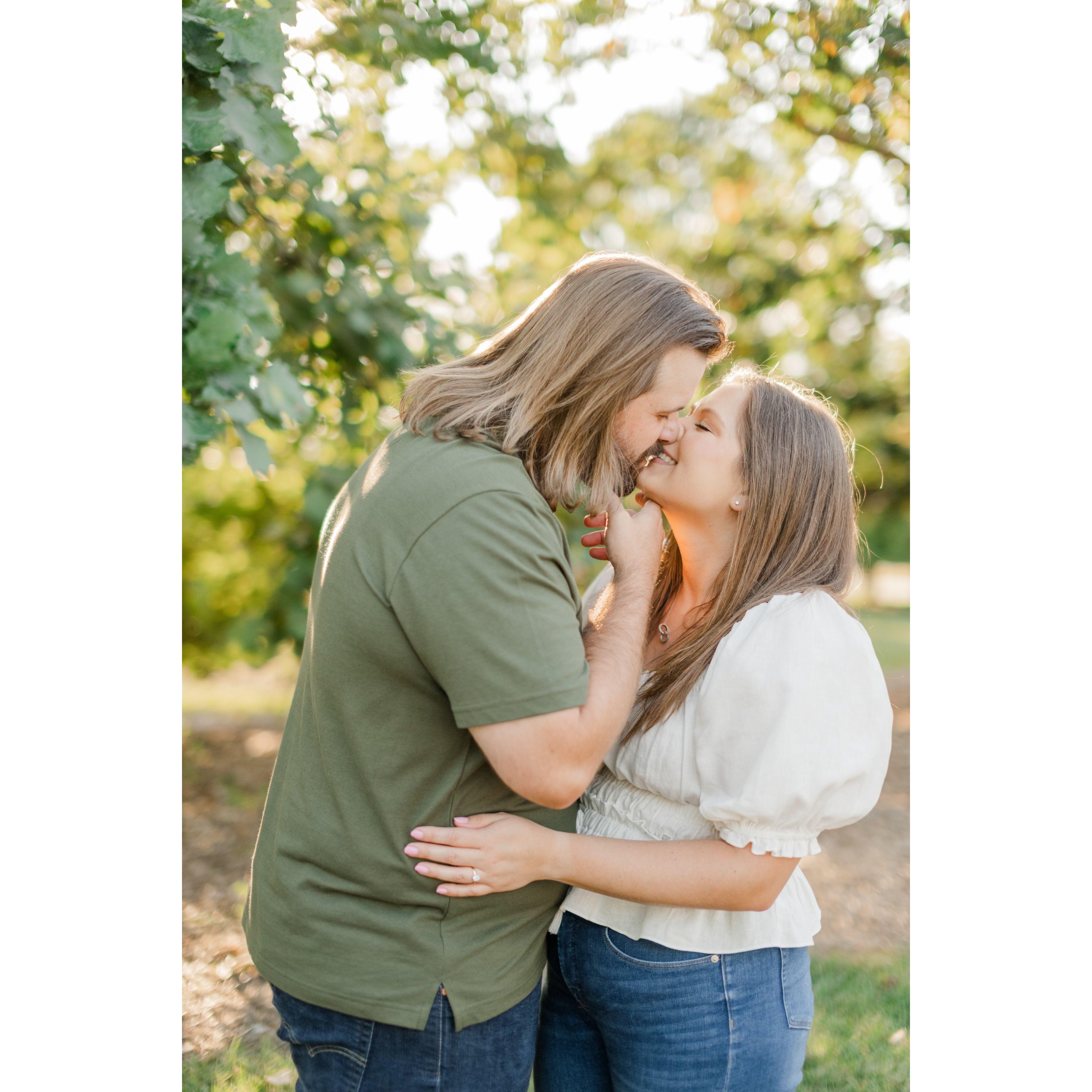 Eric and Alys took their engagement photos in September 2023 at Ault Park in Cincinnati with their wedding photographer, Kayla & Caleb.