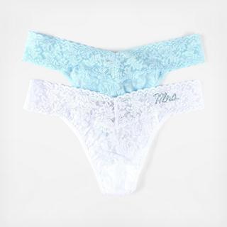 2-Piece "Mrs" & Signature Lace Original Rise Thong Set