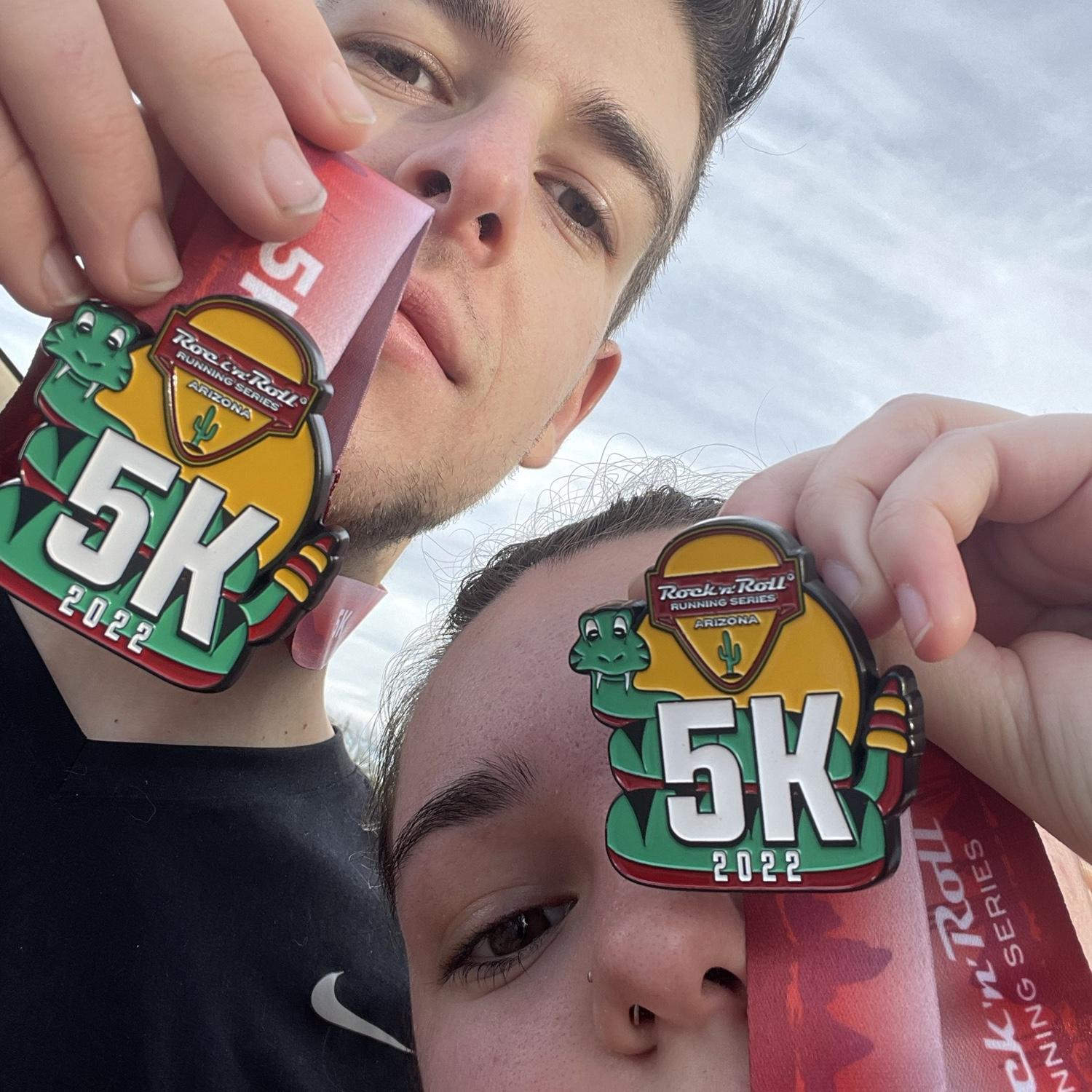 Our first 5k together! 🏃🏻‍➡️🏃🏻‍♀️‍➡️ I finished first lol